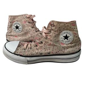 Converse Chuck Taylor All Star High Top Celestial Moon Stars Pink Print Womens 6